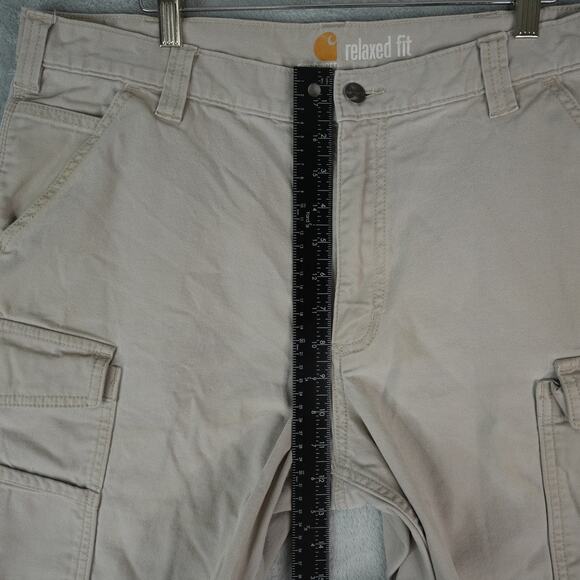 Carhartt Cargo Shorts Mens 36x10.5 Tan Relaxed Fit 103542-232 Rugged Flex - Picture 7 of 15